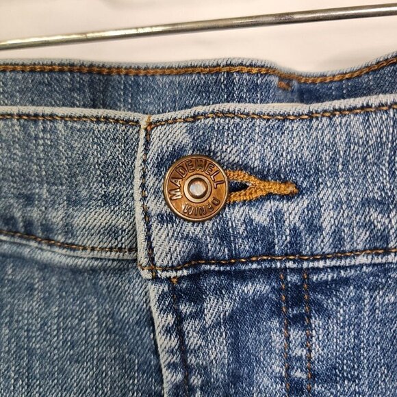Madewell Women's 32 The Perfect Vintage Jeans High Rise Raw Hem Blue Distressed - Picture 6 of 14